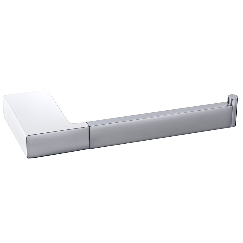 Eden Toilet Roll Holder Chrome / White - 5604-CW