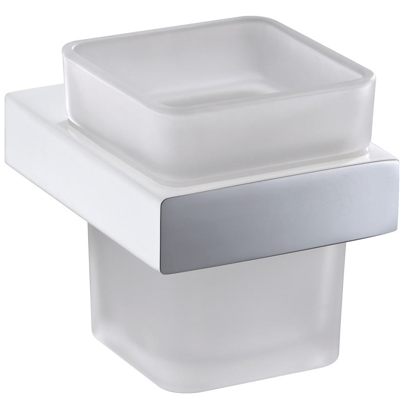 Eden Tumbler Holder Single Chrome / White - 5607-2-CW