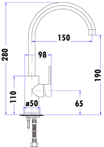 Otus Pin Handle Basin Mixer Brushed Nickel - PC2002SB-BN