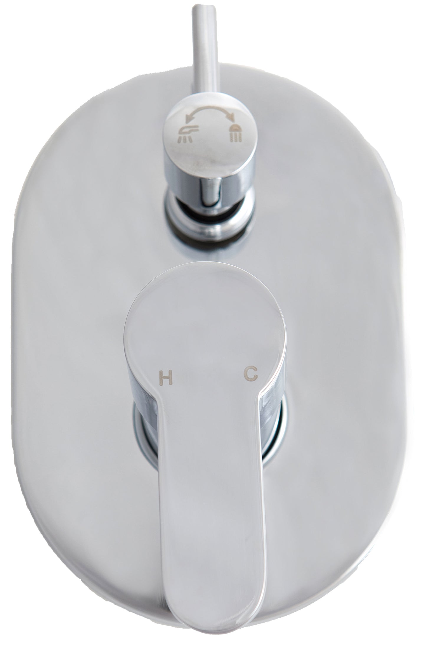 Maya Round Spoon Shaped Handle Wall Mixer With Diverter - PCR3002