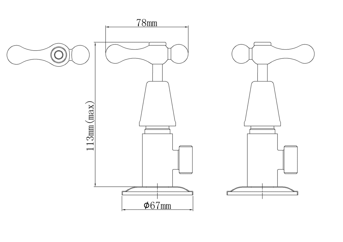1/4 Turn Washing Machine Stop PEK90NZ03