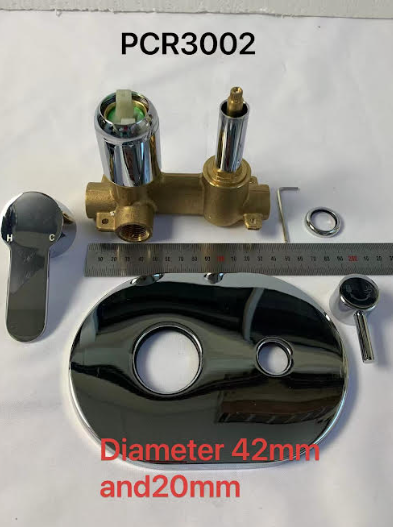 Maya Round Spoon Shaped Handle Wall Mixer With Diverter - PCR3002