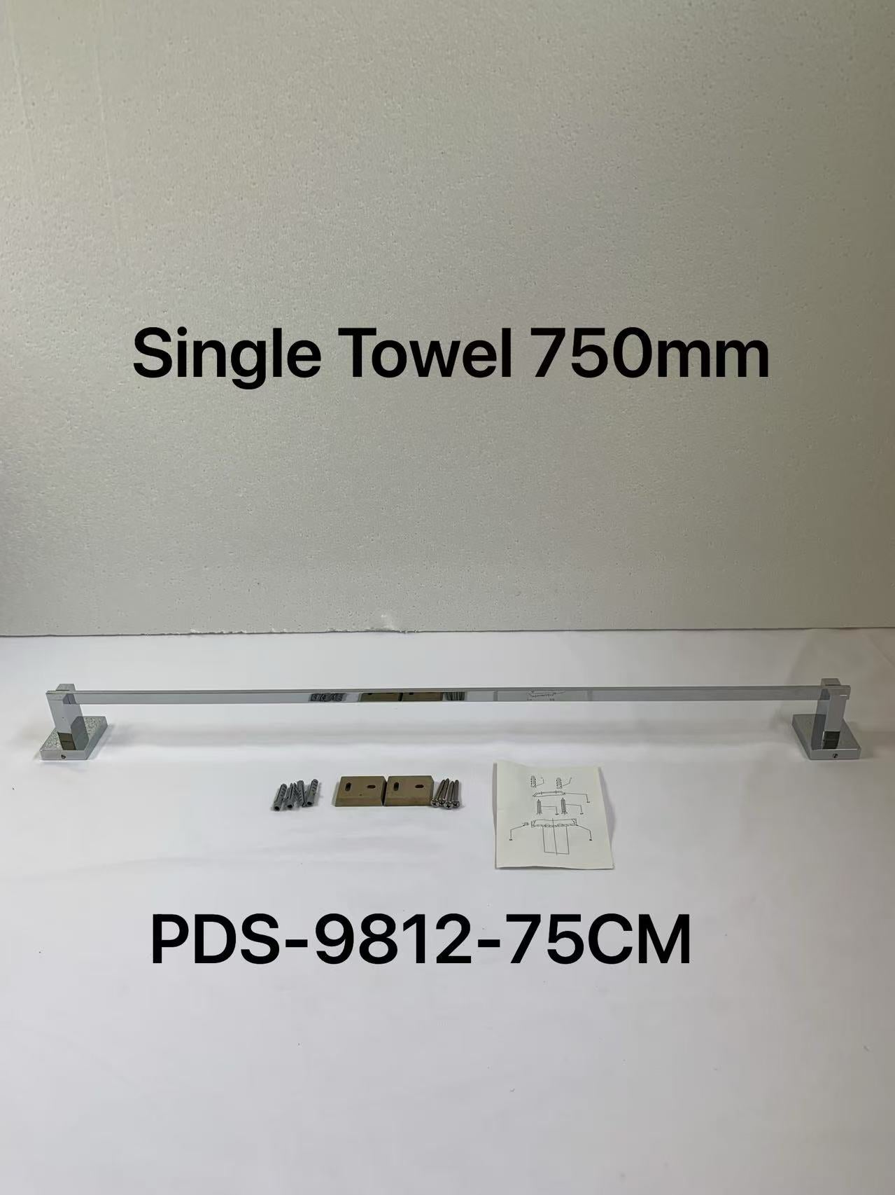 Single Towel Rail - PDS9812-75cm