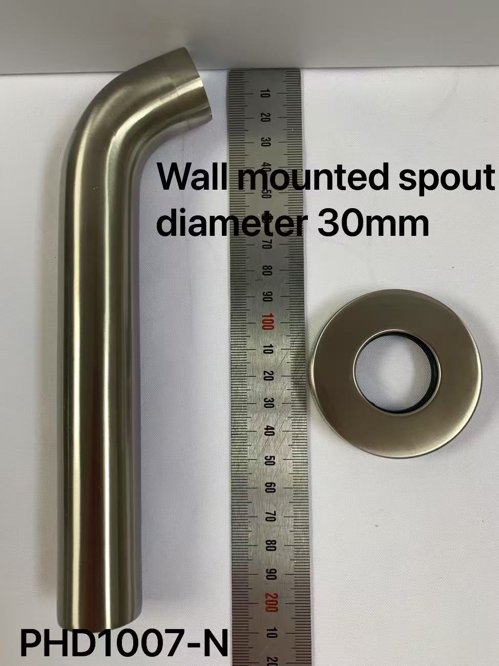 Yale L-Cylinda Bath Spout Long Brushed Nickel -PHD1007-N