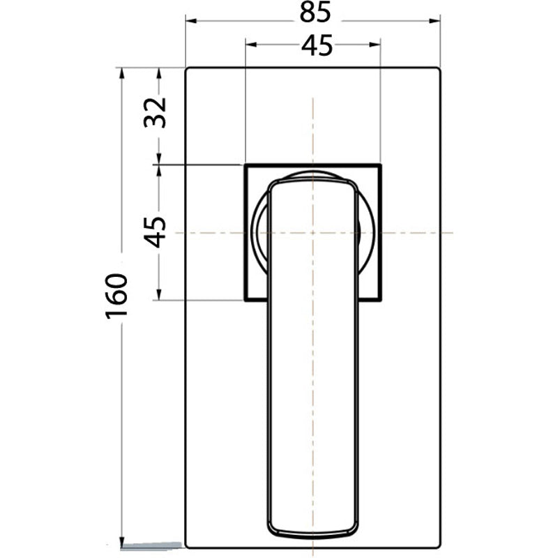 Aiko Slim Rectangle Handle Wall Mixer PMS3001