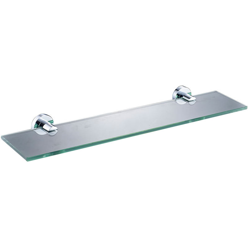 Ruby Round Glass Shelf 520mm Matt Black - 21803-B