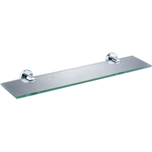 Ruby Round Glass Shelf 520mm Matt Black - 21803-B