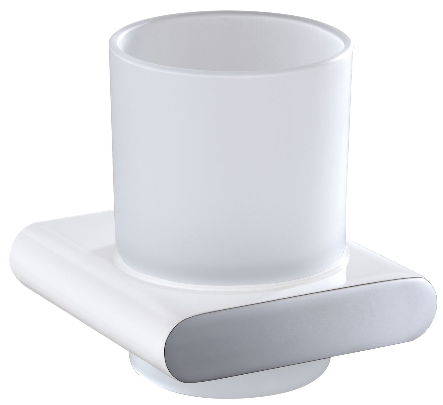 Cora Tumbler Holder Single Chrome / White -5307-2-CW