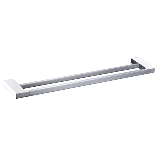 Eden Towel Rail Double Chrome / White 600mm -5602-600-CW