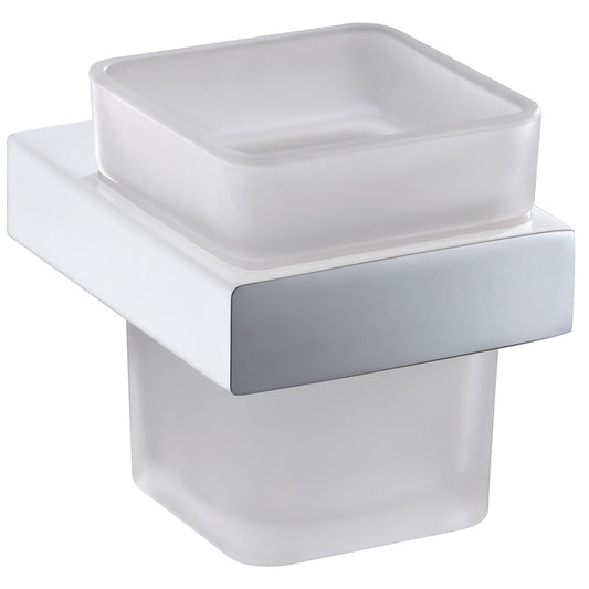 Eden Tumbler Holder Single Chrome / White - 5607-2-CW
