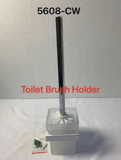Eden Toilet Brush Set Chrome / White - 5608-CW