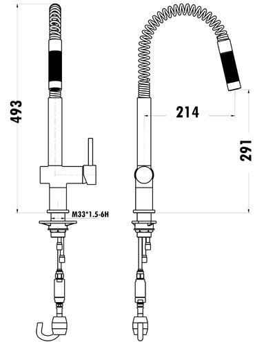 Otus Pin Handle  Sink Mixer - PC1004SB